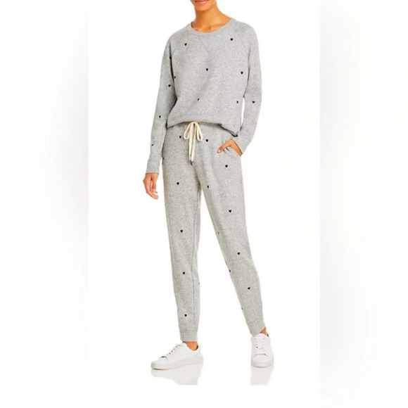 Rails Heart-Pattern Callahan Sweatshirt Small and Oakland Sweatpants Medium Set